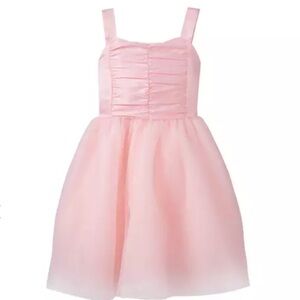 Janie and Jack Collections Petal Pink Ballerina tulle lace up dress size 2T EUC